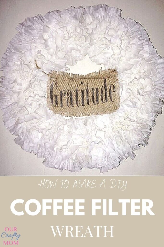 DIY coffee filter wreath