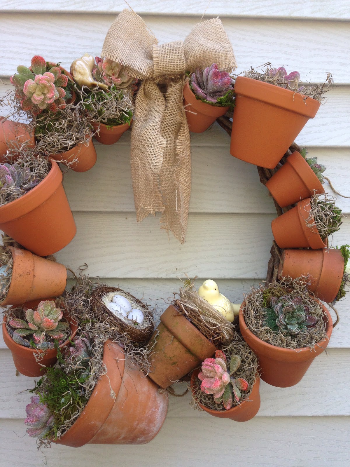 How To Make A Clay Pot Wreath