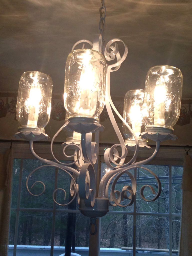 Make Over A Chandelier With Mason Jars Our Crafty Mom