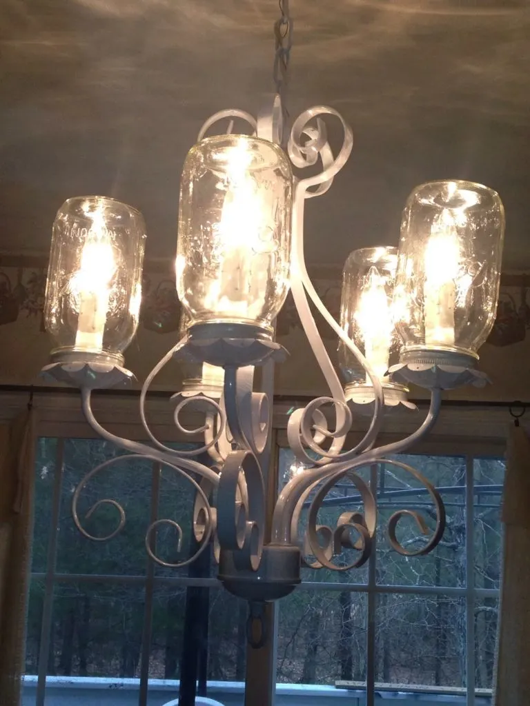 Make Over A Chandelier With Mason Jars Our Crafty Mom