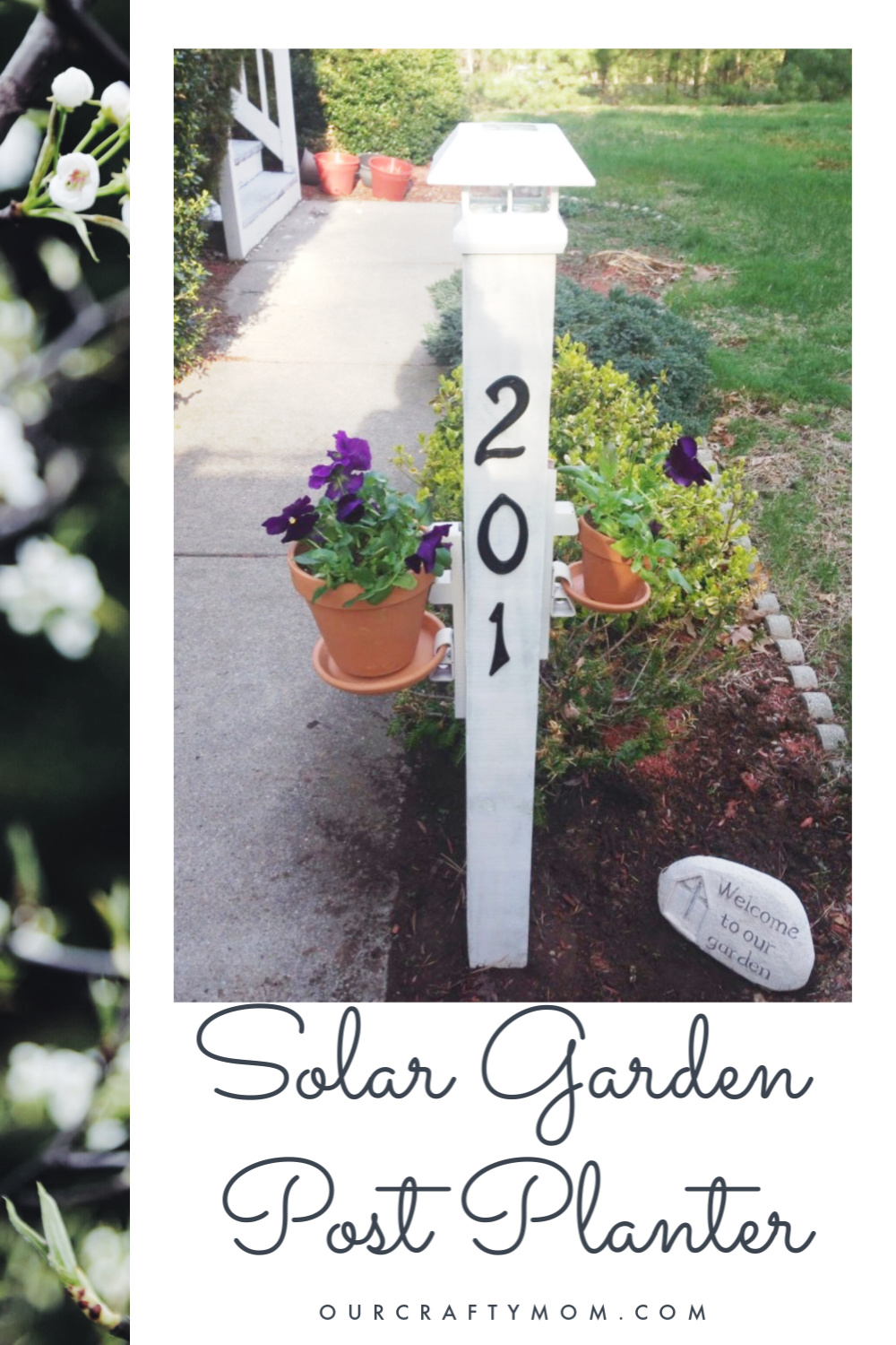 solar light garden post
