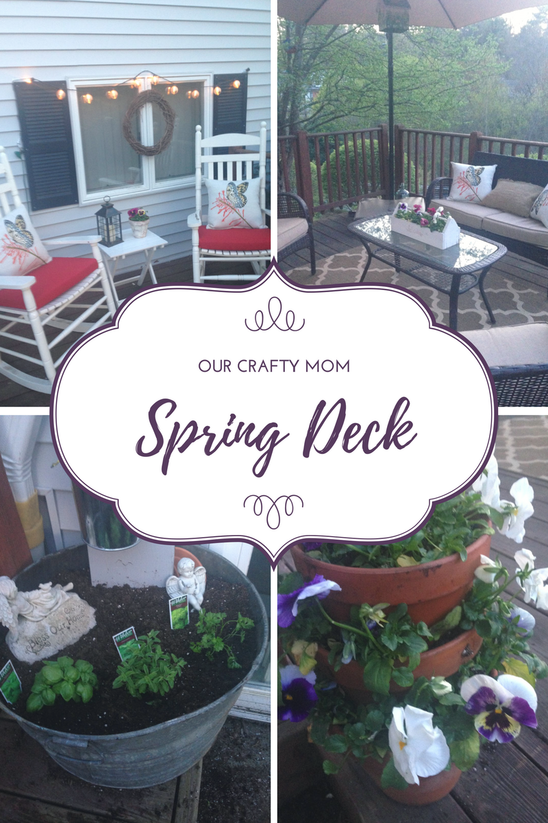 Spring Decorating On The Deck Our Crafty Mom