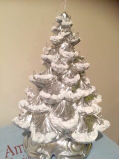 silver Christmas tree