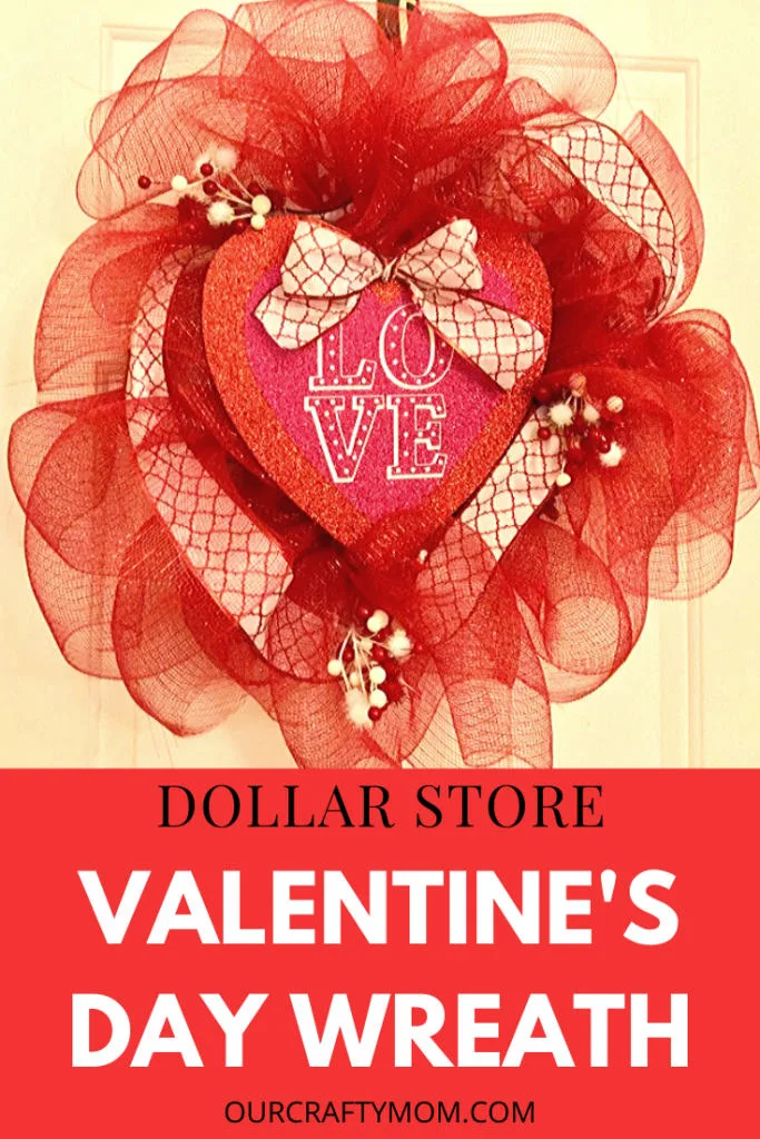 valentine's day wreath dollar store