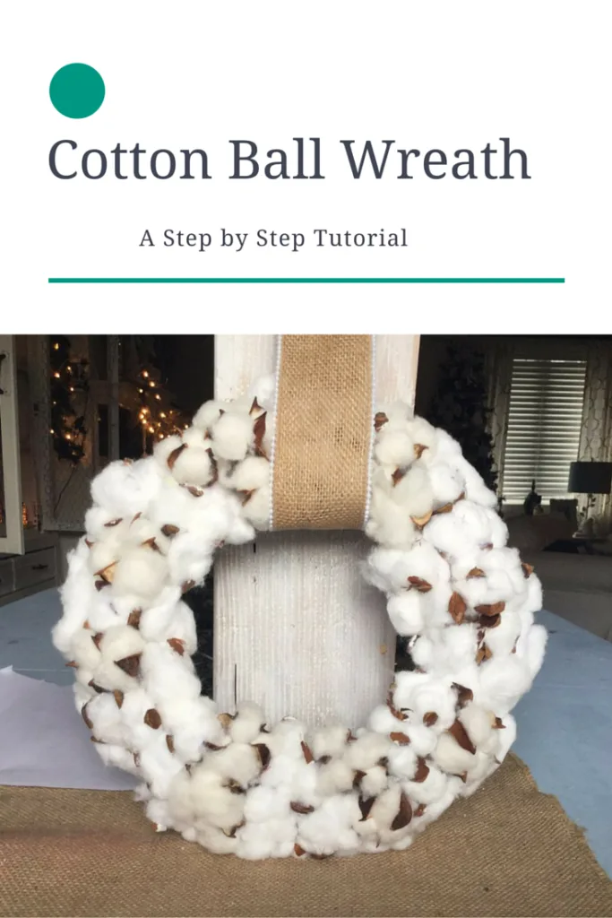 DIY Cotton Ball Wreath Tutorial