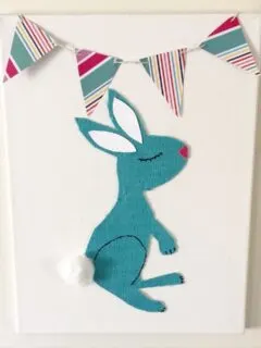 Burlap Bunny Easter Art