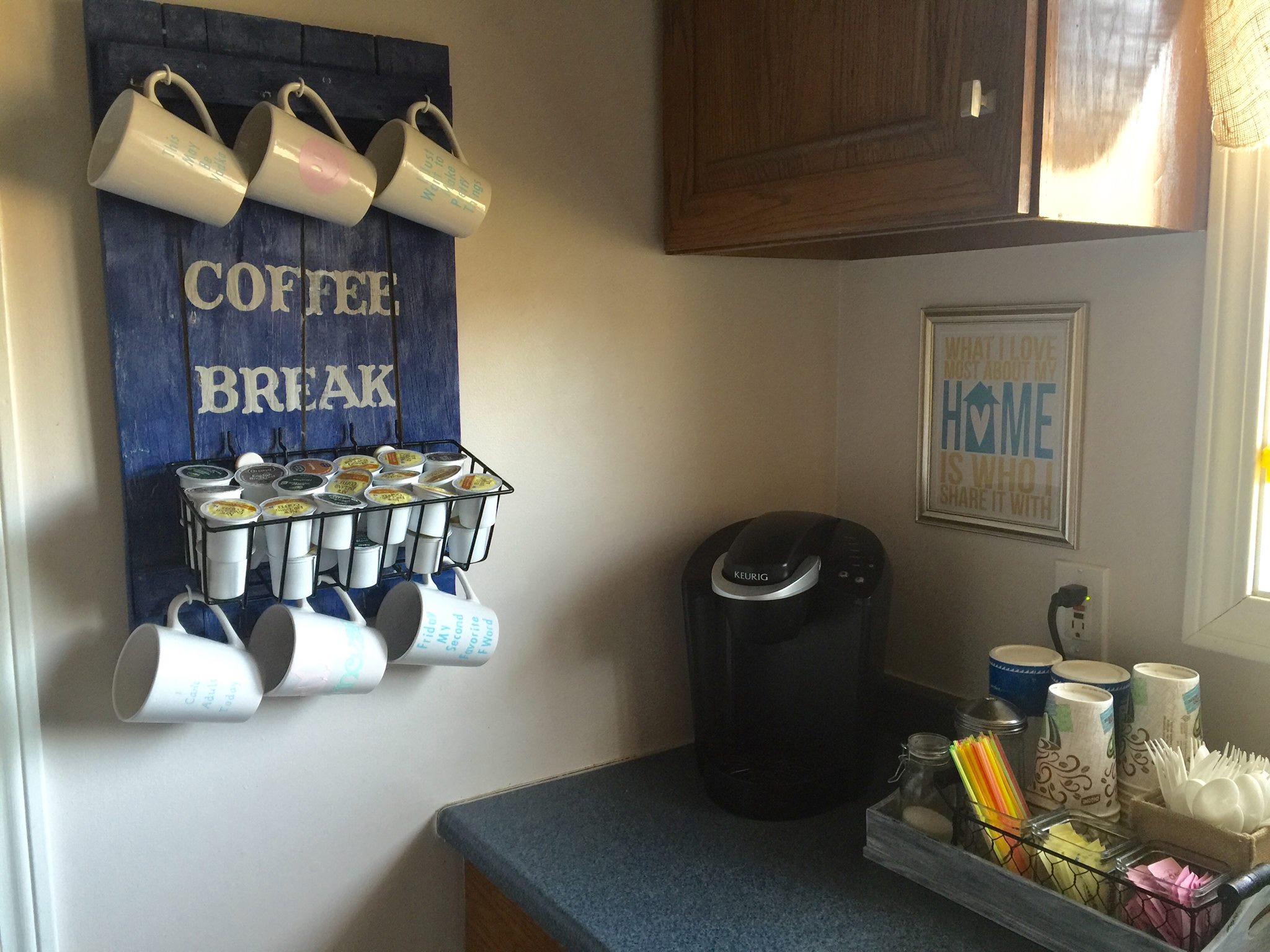 DIY Pallet Coffee Station - Our Crafty Mom