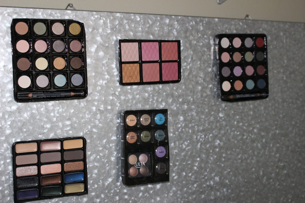 DIY makeup wall organizer