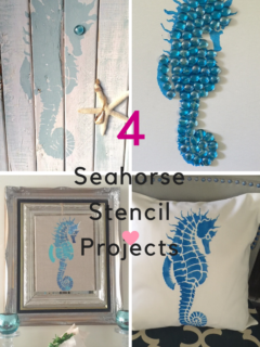 Four DIY Seahorse Stencil Projects