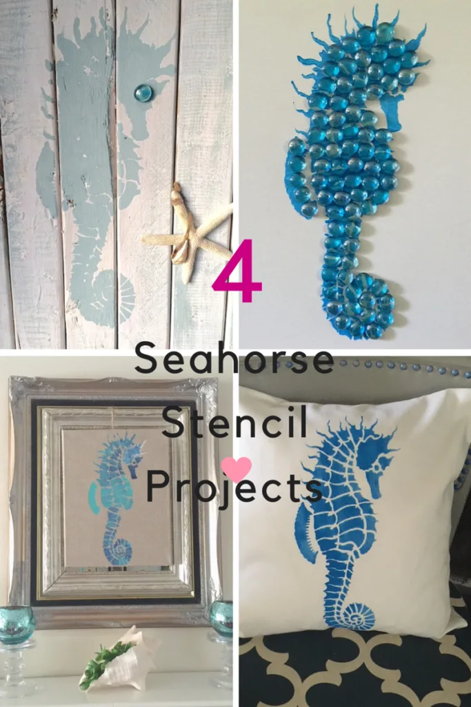 Four DIY Seahorse Stencil Projects