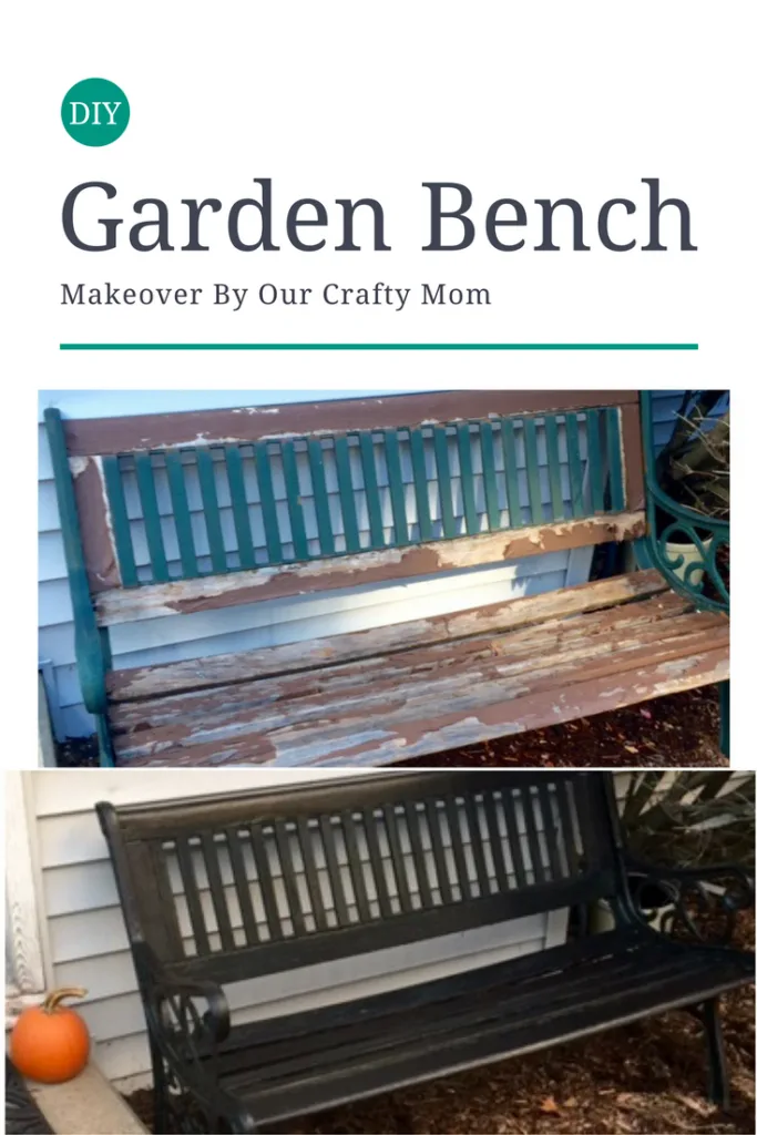 Furniture Refresh Garden Bench Makeover Our Crafty Mom