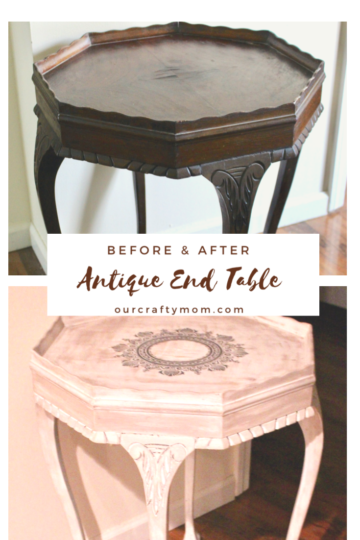 Antique End Table Makeover With Milk Paint Our Crafty Mom