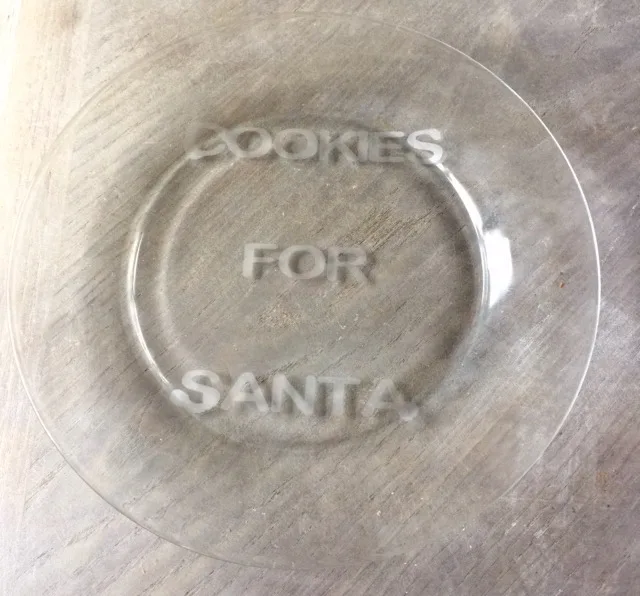 DIY Cookies For Santa Etched Glass Plate Our Crafty Mom