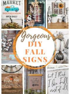 diy fall wood signs pin collage with text overlay