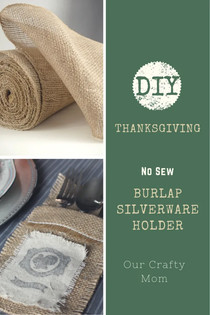 Welcome! It has been a busy weekend getting ready for several fun blog hops coming up this week. Thanksgiving Burlap Silverware Holder Our Crafty Mom
