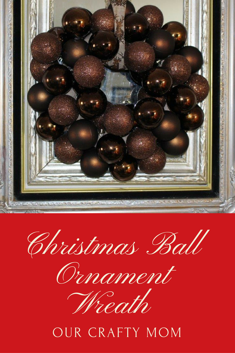 DIY Christmas Ball Ornament Wreath Our Crafty Mom