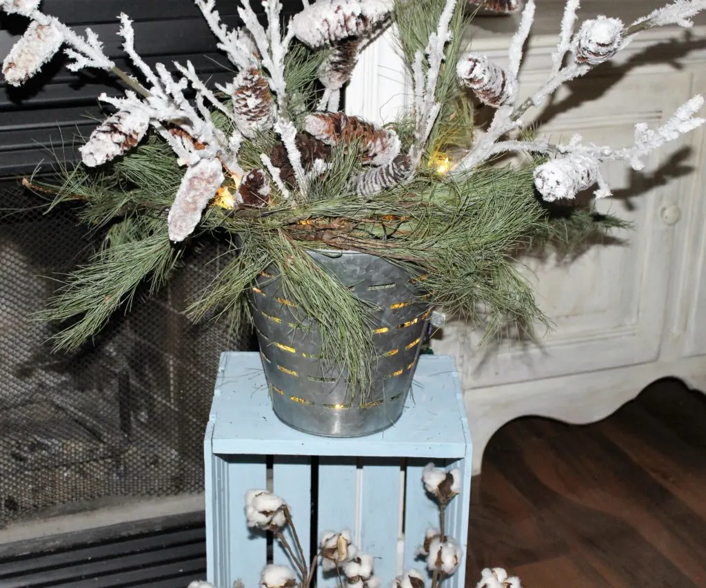 Winter Decorating Ideas Using Olive Buckets Our Crafty Mom