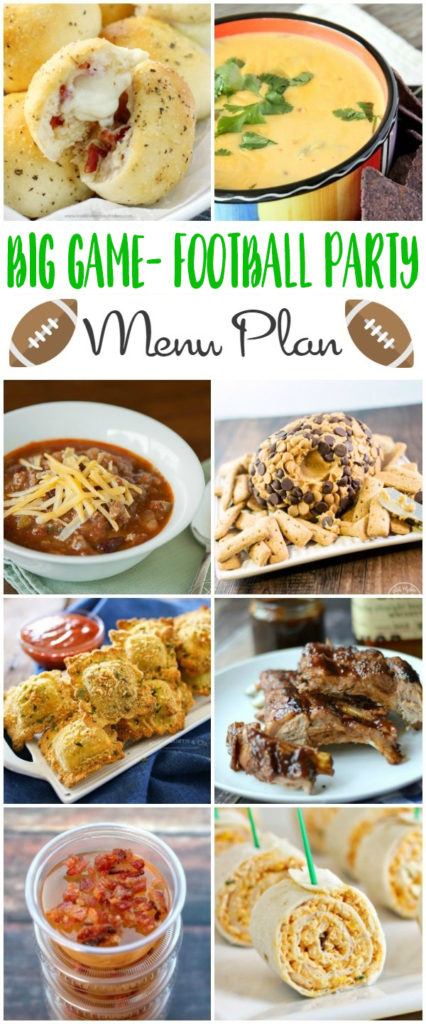 Big Game Football Party Menu Plan - Kleinworth and Co - HMLP 118 Feature