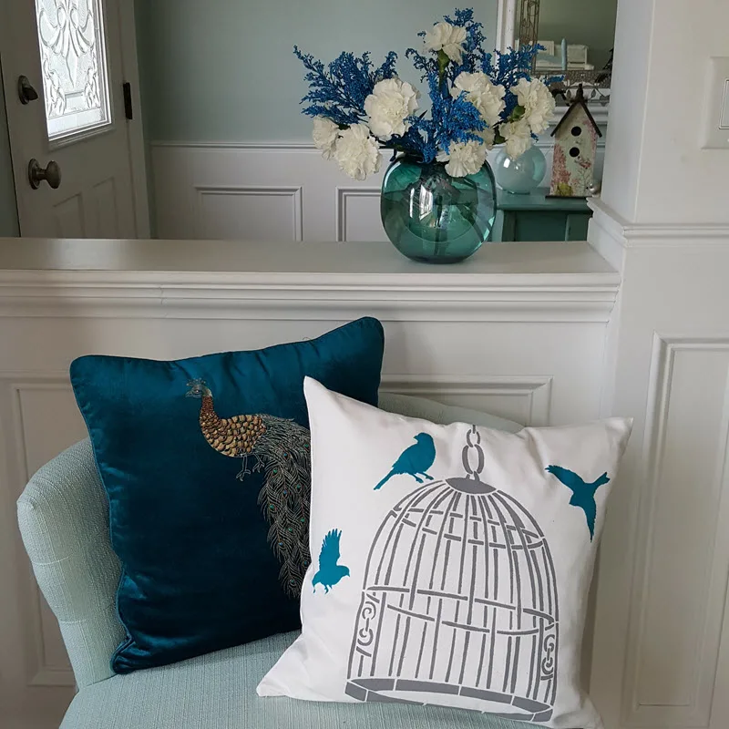 How To Stencil A Pillow-Quick And Easy Tutorial + $50 Giveaway Our Crafty Mom