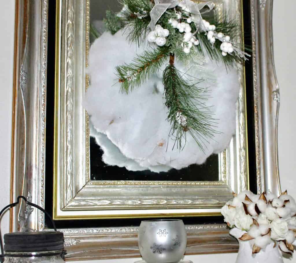 Winter White Wreath  shown on frame