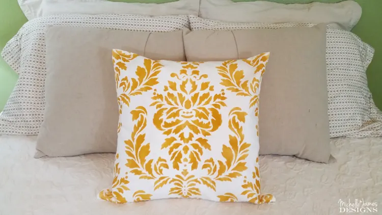 How To Stencil A Pillow Our Crafty Mom