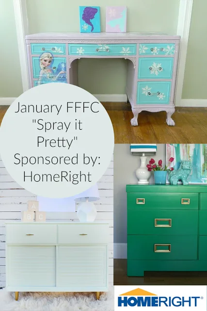 Refinished Deacons Bench "Spray It Pretty" With HomeRight Our Crafty Mom