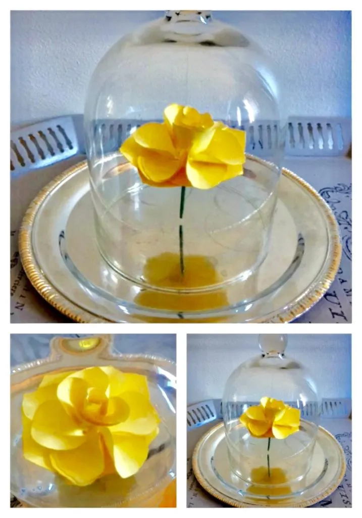 Movie Monday Challenge-Beauty and the Beast-DIY Flower Cloche Our Crafty Mom