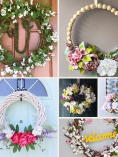 6 image collage diy spring wreaths