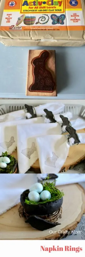 How To Create Clay Easter Bunny Napkin Rings Our Crafty Mom