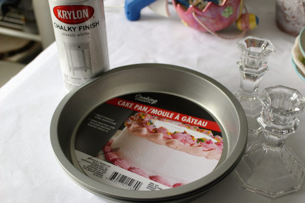 How To Make A Three Tiered Tray From Cake Pans Our Crafty Mom