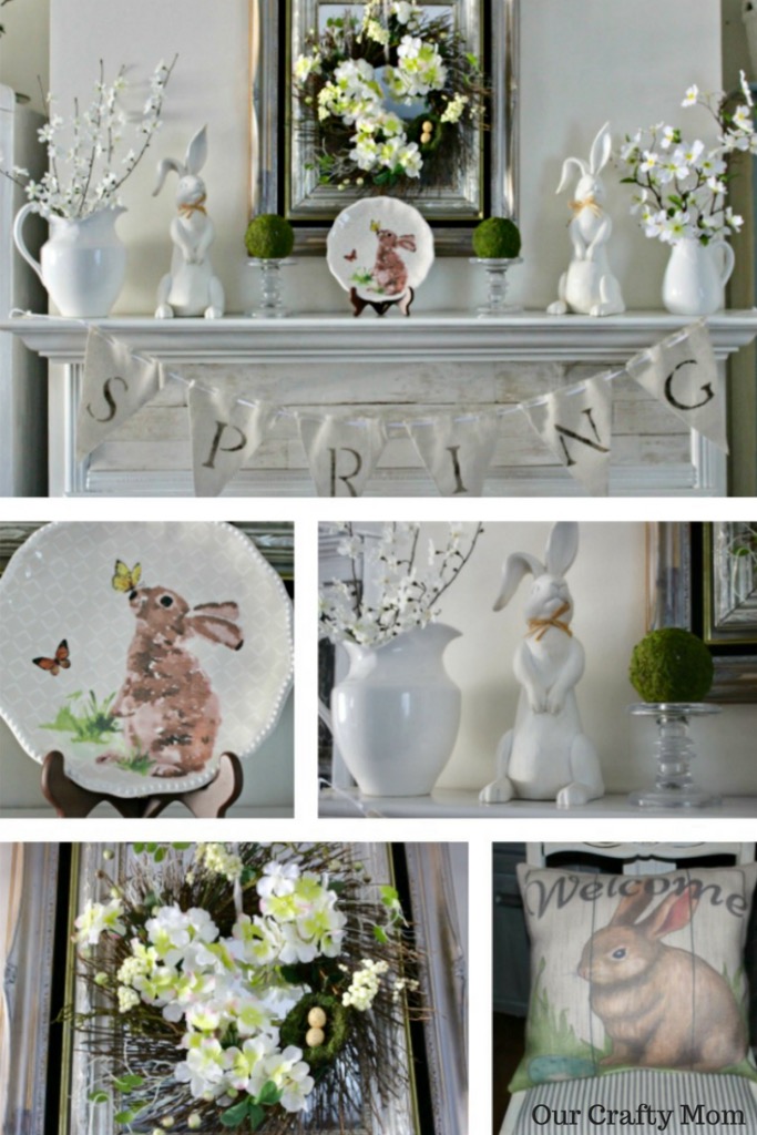 Spring Mantel Decorating Ideas Blog Hop Our Crafty Mom
