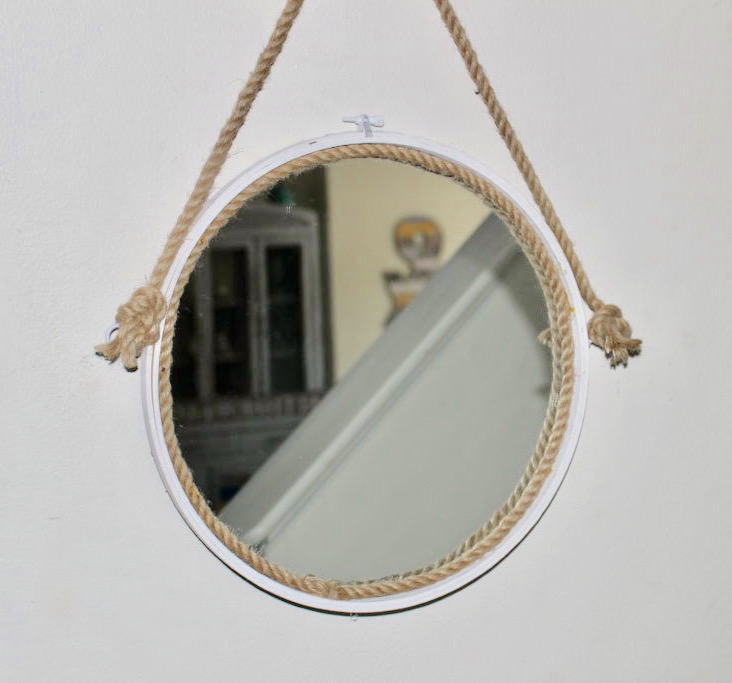 How To Make A Captains Mirror From An Embroidery Hoop Our Crafty Mom