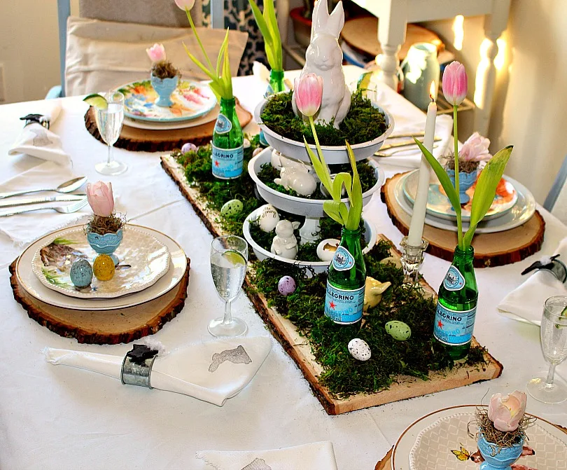 Thrifty Decor Ideas Easter Table Our Crafty Mom