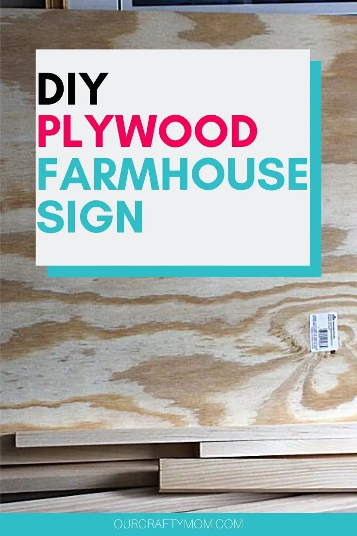 DIY plywood farmhouse sign