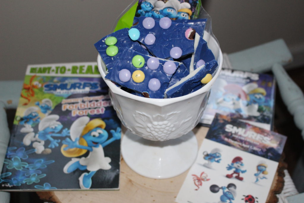 Candy Bark Treat Bags Inspired By Smurfs & Giveaway Our Crafty Mom