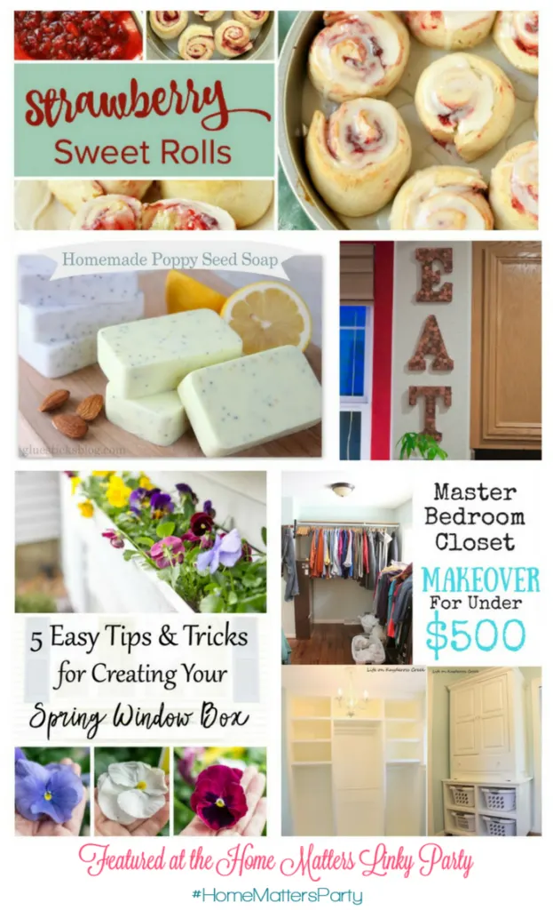 Come join the fun and link your blog posts at the Home Matters Linky Party 132. Find inspiration recipes, decor, crafts, organize -- Door Opens Friday EST. 