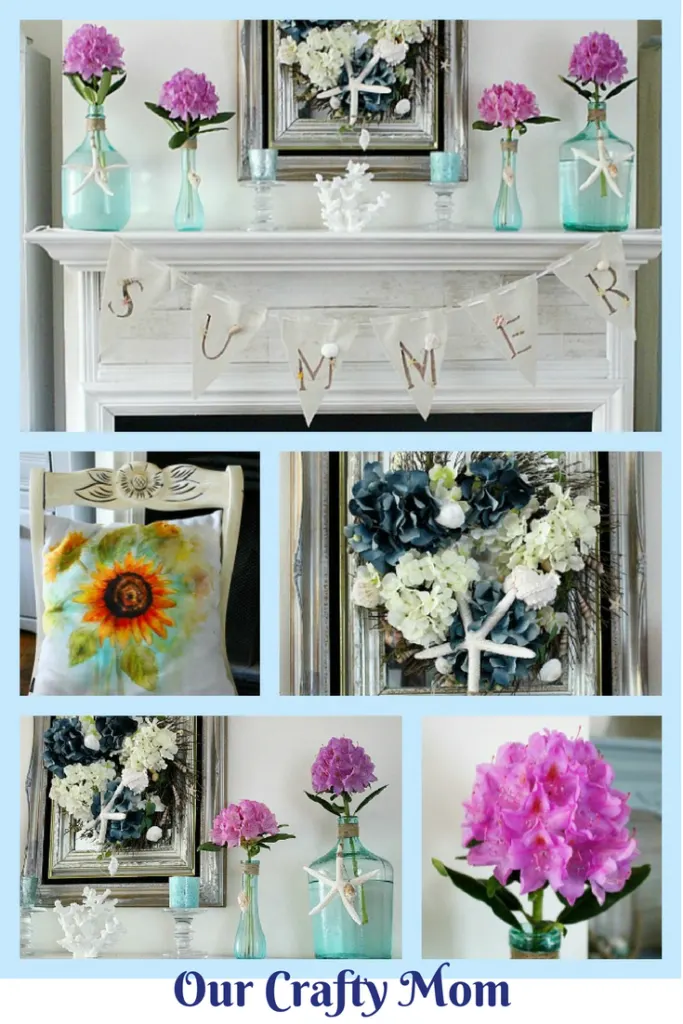 Summer Mantel Decorating Ideas Our Crafty Mom