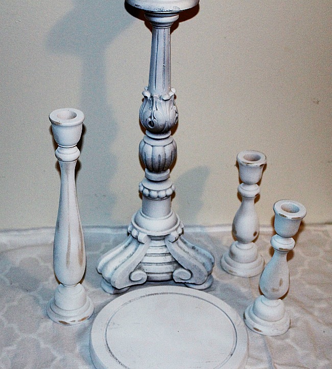 Thrift Games DIY Challenge Faux Beach Glass Candlesticks Our Crafty Mom