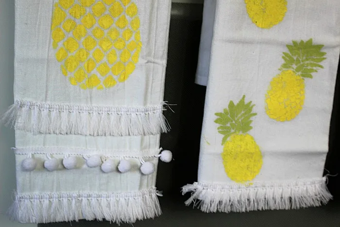 DIY Pineapple Flour Sack Towels Our Crafty Mom 5