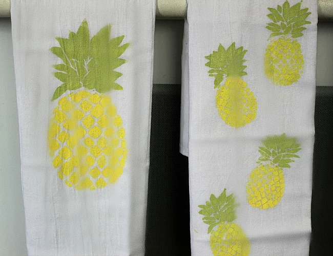 DIY Pineapple Flour Sack Towels Our Crafty Mom