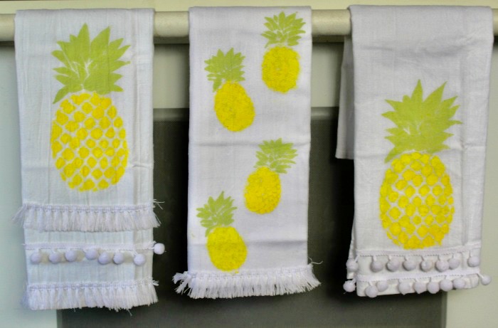 DIY Pineapple Flour Sack Towels Our Crafty Mom