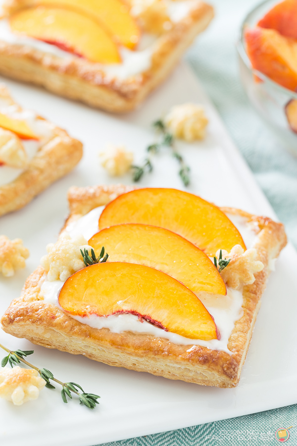 Peach Tart with Cream Cheese and Thyme - Cooking On The Front Burners - HMLP 144 Feature