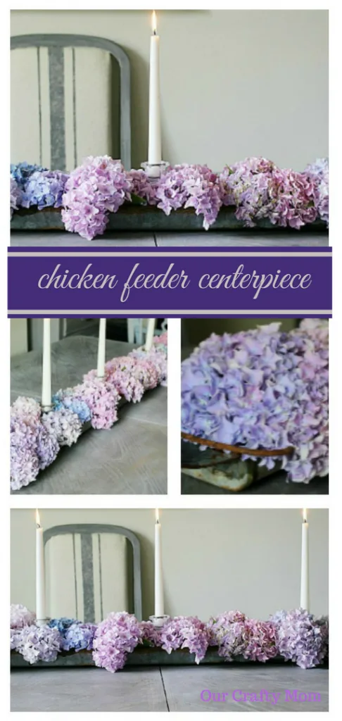 Upcycle A Chicken Feeder Into A Table Centerpiece Our Crafty Mom