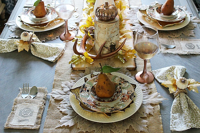 Create A Neutral Rustic Fall Tablescape & A Blog Hop Our Crafty Mom