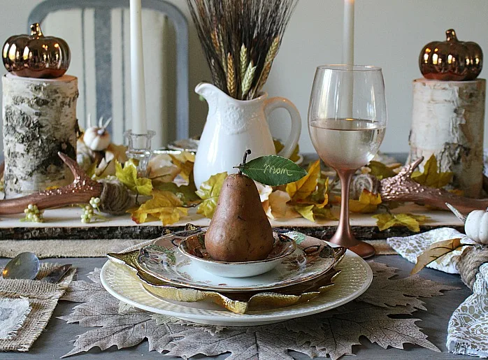 Create A Neutral Rustic Fall Tablescape & A Blog Hop Our Crafty Mom