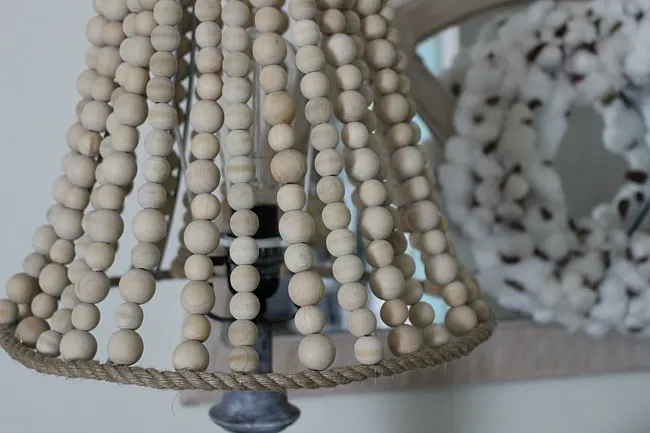 How To Make A Pottery Barn Inspired Wood Bead Lamp Our Crafty Mom 