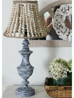How To Make A Pottery Barn Inspired Wood Bead Lamp Our Crafty Mom