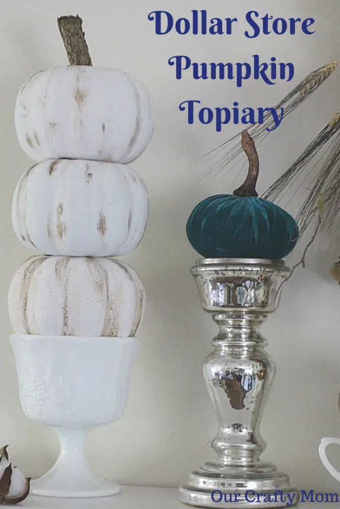 DIY Dollar Store Pumpkin Topiary Our Crafty Mom 
