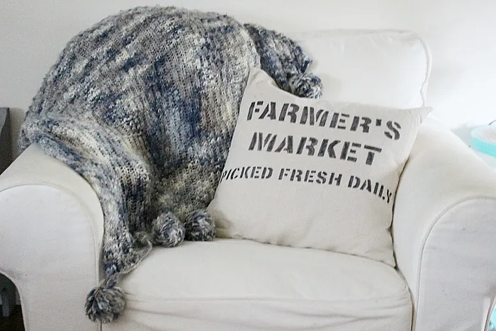 DIY Farmhouse Stenciled Pillows Our Crafty Mom