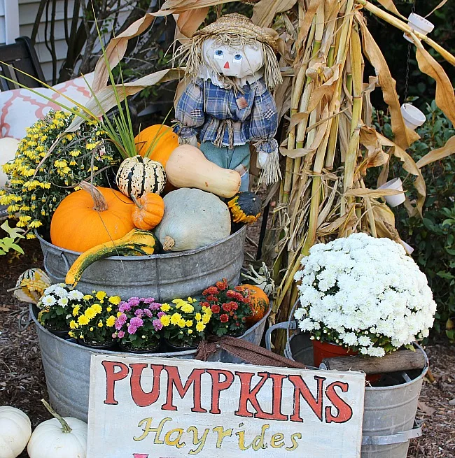 Outdoor Space Blog Hop Fall Front Entry Our Crafty Mom 